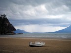 Sara's photo of dinghy on Bako beach