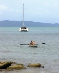 Steph and Nico rowing