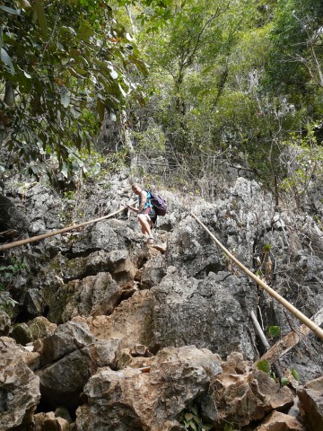 steep descent